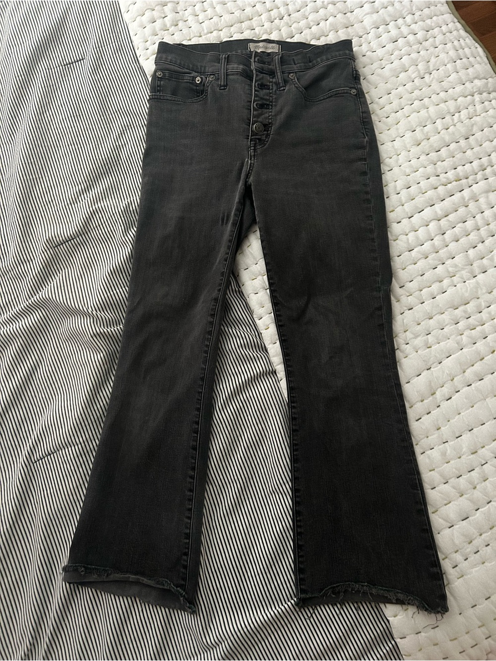 Madewell Black Button-Fly Cali Demi-Boot Jeans